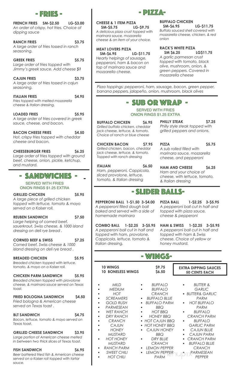 Rack & Roll - Erie, PA menu_pic