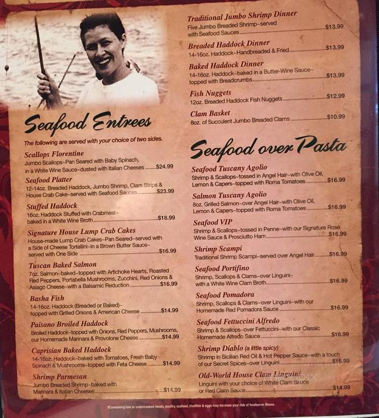 Rainaldi's Restaurant - Monaca, PA menu_pic