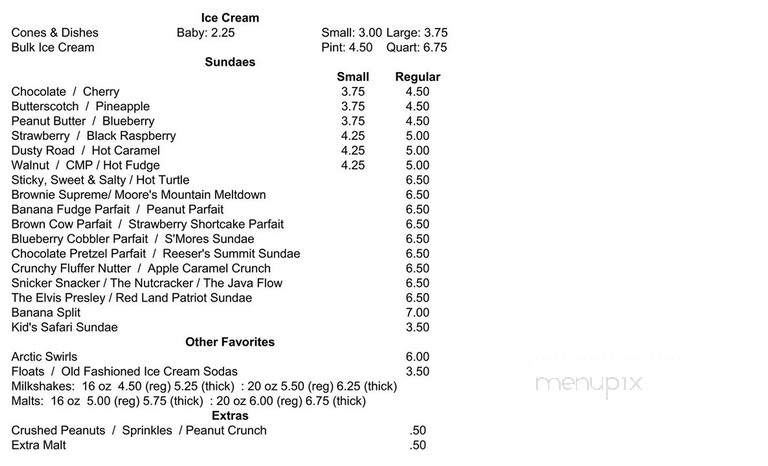 Reesers' Soft Ice Cream - Lewisberry, PA menu_pic