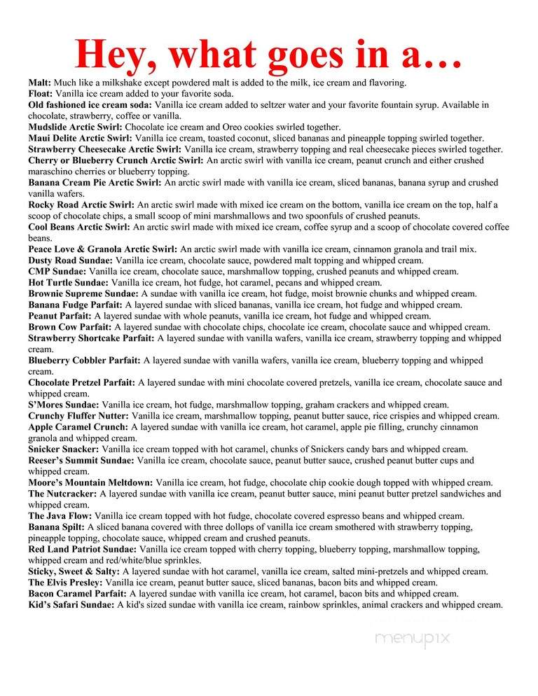 Reesers' Soft Ice Cream - Lewisberry, PA menu_pic