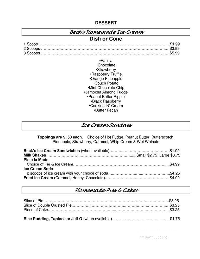 Rigo's 81 Diner - Abbottstown, PA menu_pic