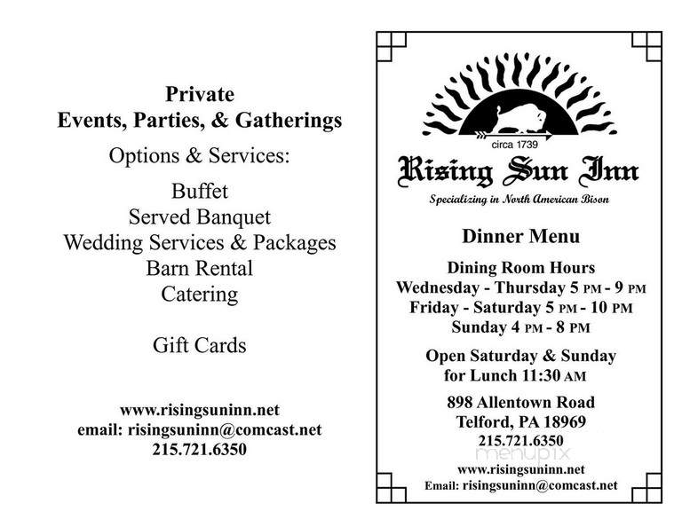 Rising Sun Restaurant & Tavern - Telford, PA