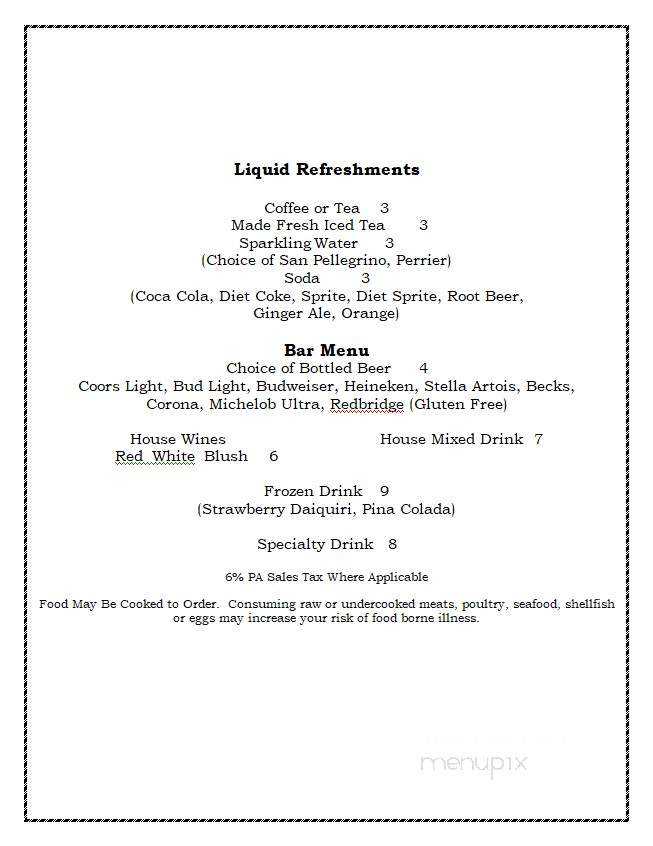 Riverview Inn - Matamoras, PA menu_pic
