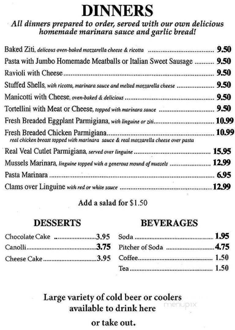 Roberto's Restaurante - Pocono Summit, PA menu_pic