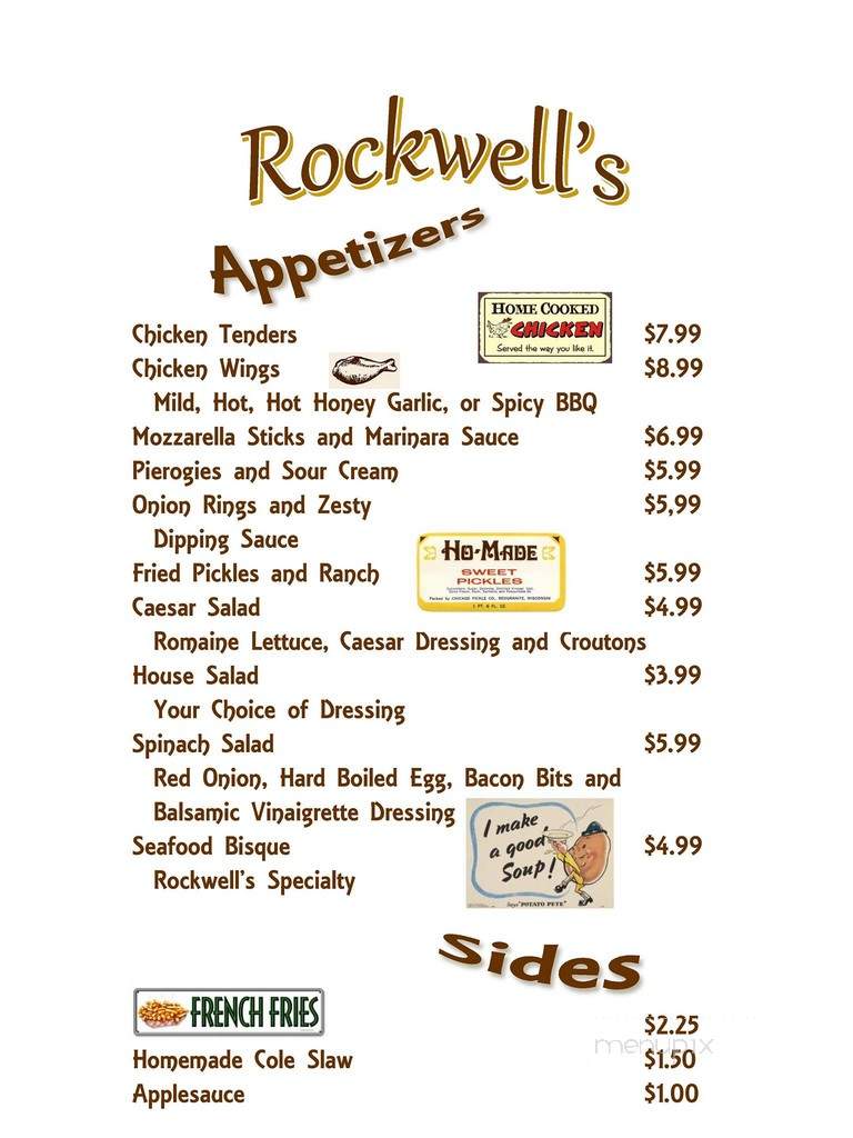 Rockwell's Restaurant - Green Lane, PA menu_pic