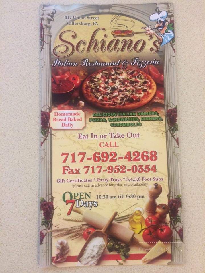 Schianos Italian Restaurant - Millersburg, PA