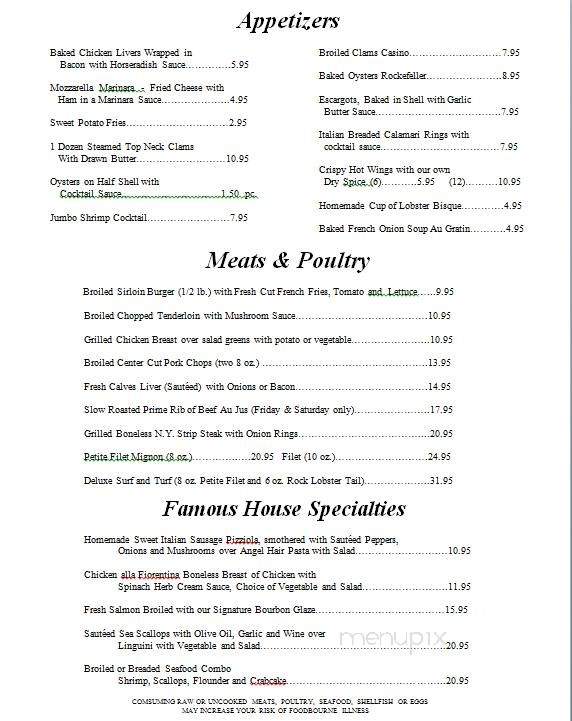 Schmeck's Villa - Reading, PA menu_pic