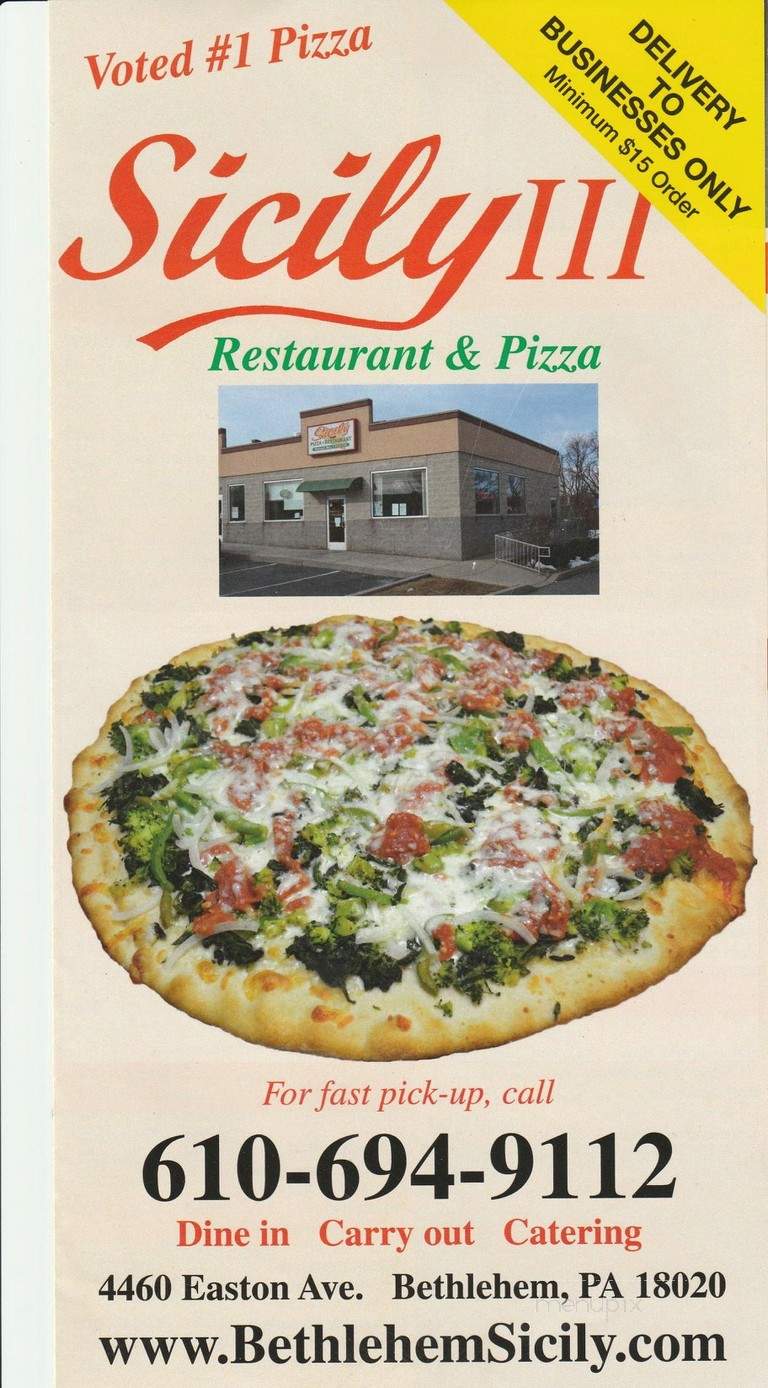 Sicily Pizza & Restaurant - Bethlehem, PA
