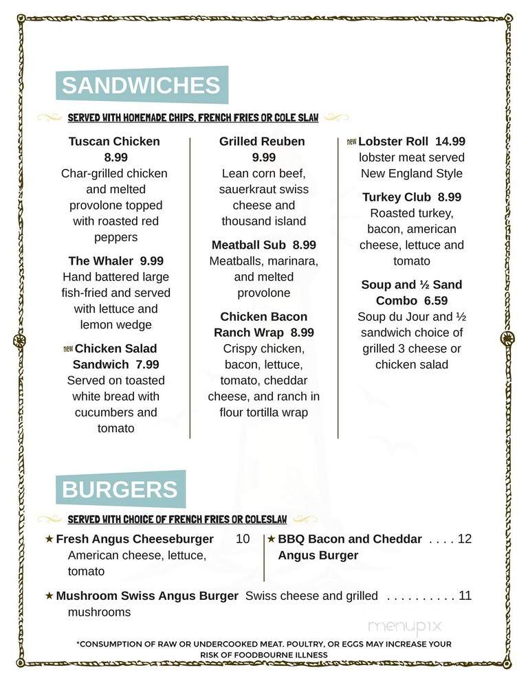 Silver Shores Restaurant - Conneaut Lake, PA menu_pic