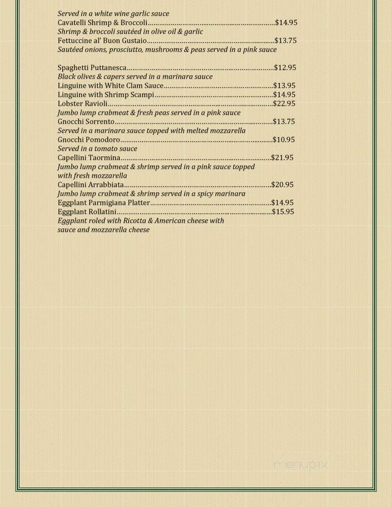 Taormina's Pizza & Panini - Richboro, PA menu_pic