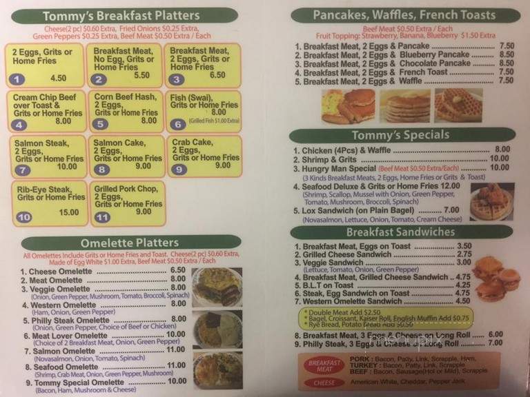 Tommy's Place - Philadelphia, PA menu_pic