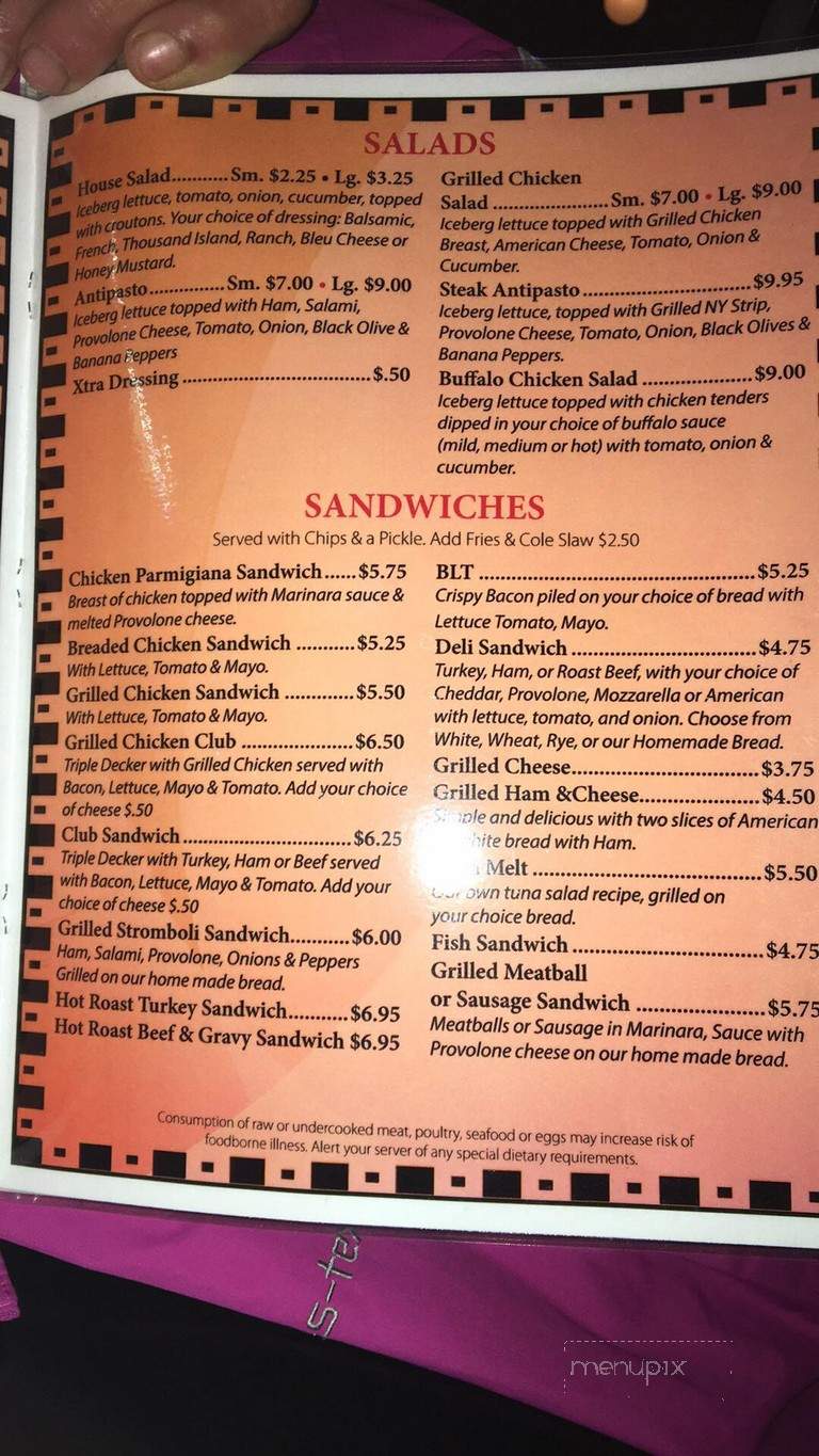Towers Bar & Restaurant - Fern Glen, PA menu_pic