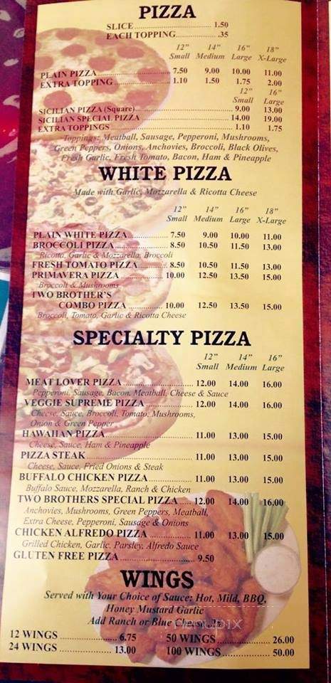 Two Brother's Pizza & Restaurant - Shermans Dale, PA