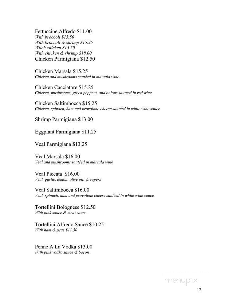 Vince & Friends - East Greenville, PA menu_pic