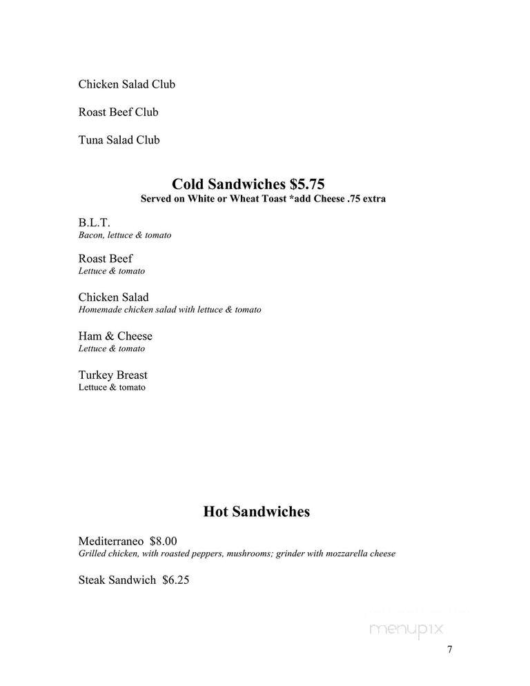 Vince & Friends - East Greenville, PA menu_pic