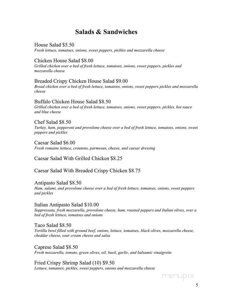 Vince & Friends - East Greenville, PA menu_pic