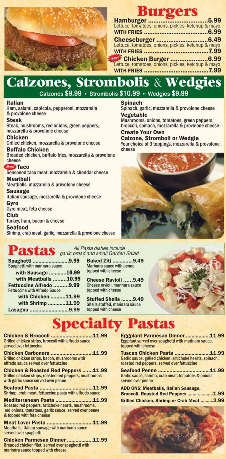 Vinny's Pizza - Clarion, PA menu_pic