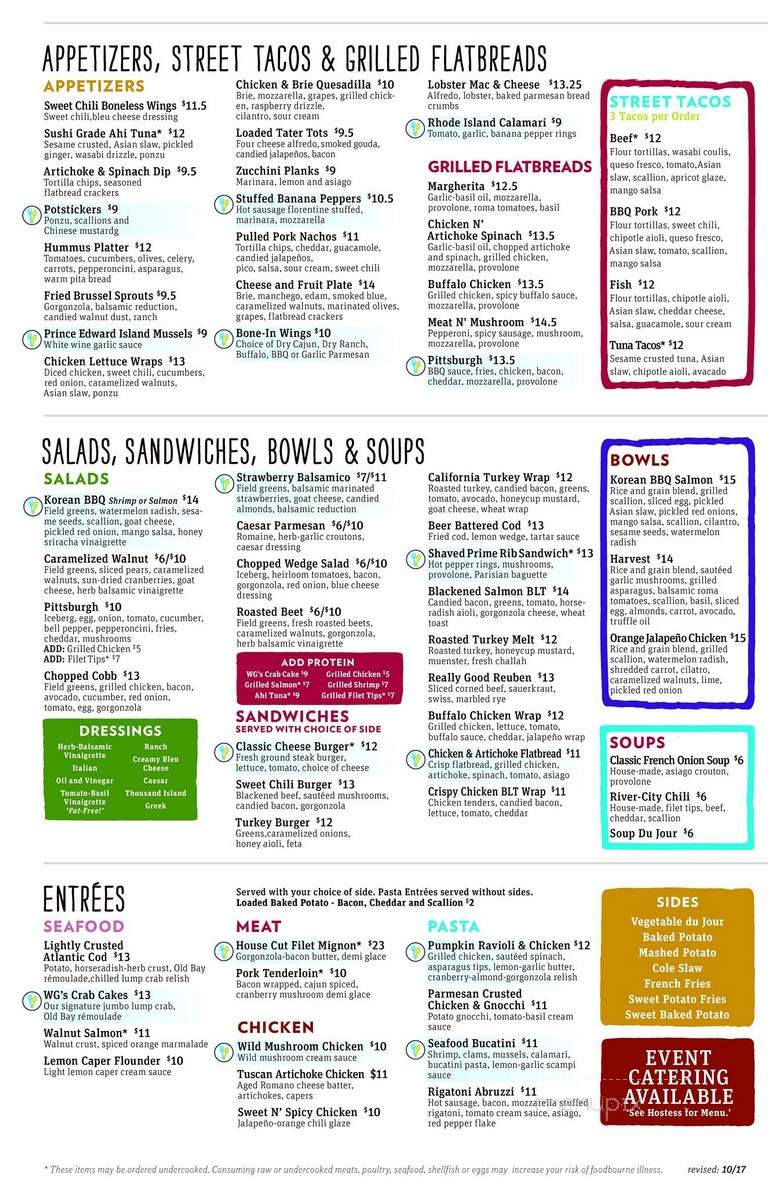 Walnut Grove Restaurant - Blawnox, PA menu_pic