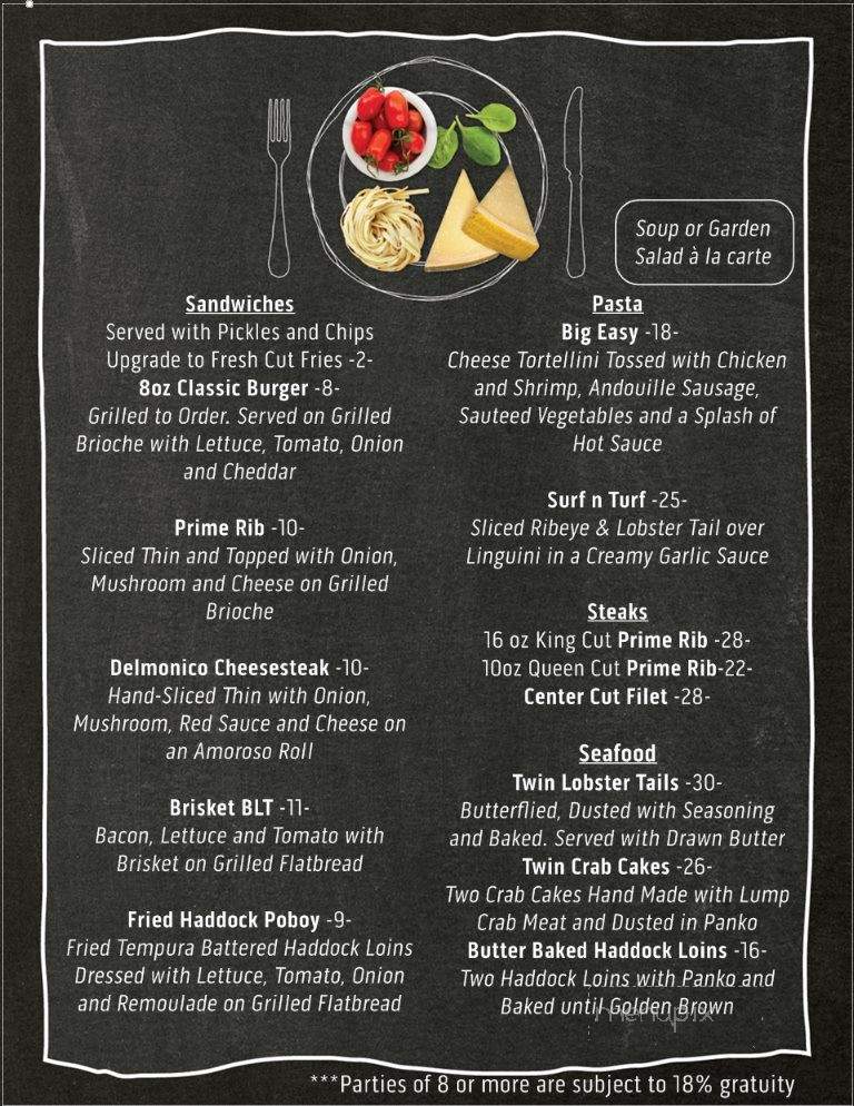 Washington Hotel - Minersville, PA menu_pic