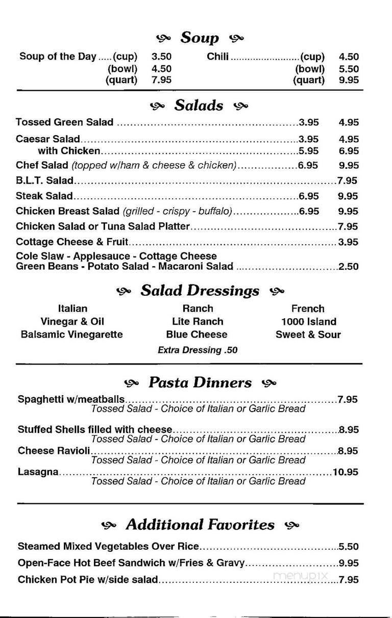 Wiencek's Dairy Bar - Washington, PA menu_pic