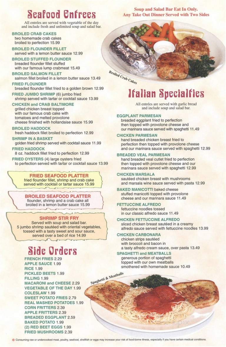 Willow Street Diner - Willow Street, PA menu_pic