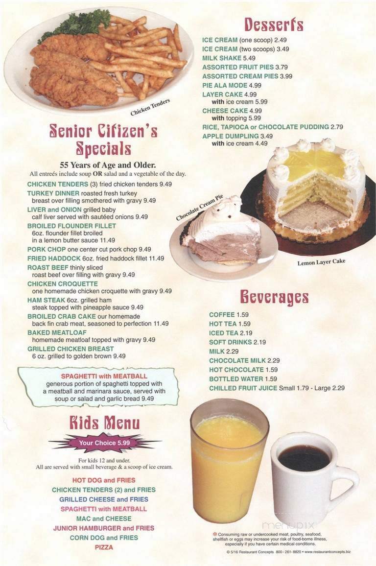 Willow Street Diner - Willow Street, PA menu_pic
