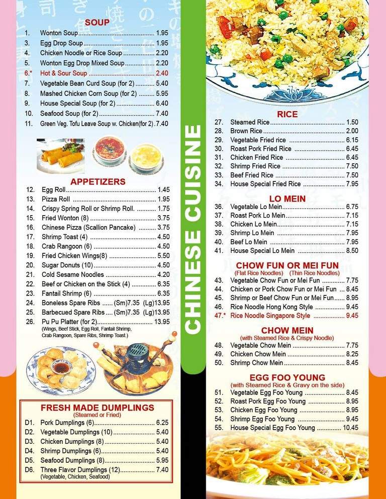 Win Wah - Conshohocken, PA menu_pic