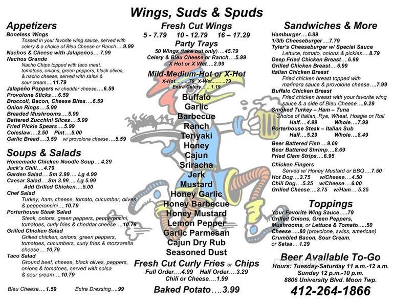 Wings Suds & Spuds - Coraopolis, PA
