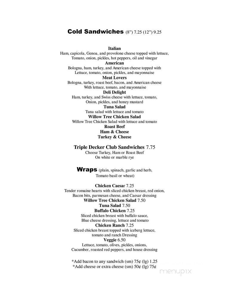 Chepachet Deli - Chepachet, RI menu_pic