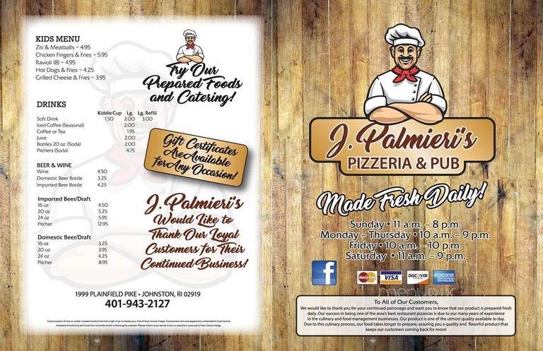 J Palmieri's Pizzeria - Johnston, RI