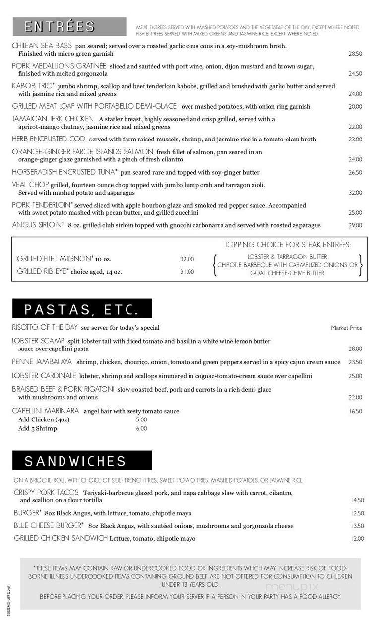 Meritage Restaurant - East Greenwich, RI menu_pic