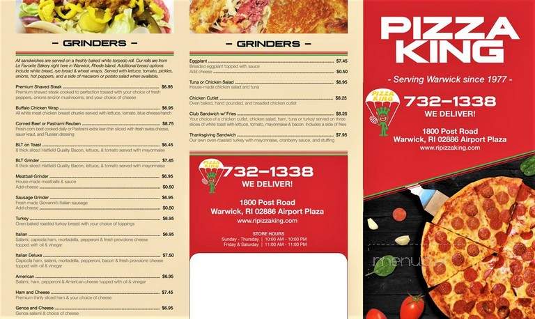 Pizza King Airport Plaza - Warwick, RI menu_pic