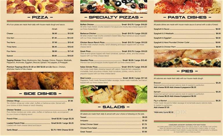 Pizza King Airport Plaza - Warwick, RI menu_pic