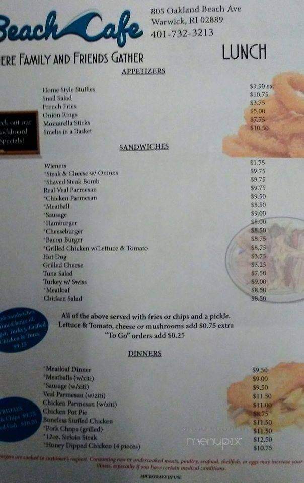 Beach Market & Deli - Warwick, RI menu_pic