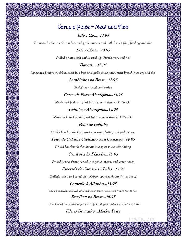 O Dinis Restaurant - East Providence, RI menu_pic