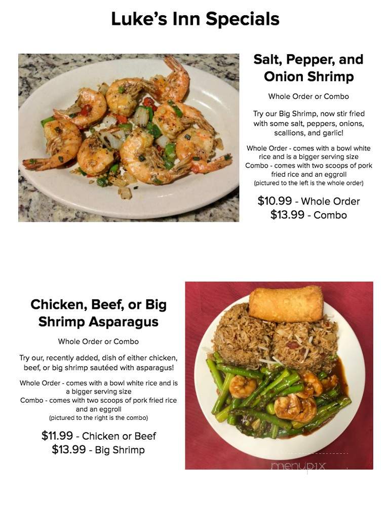 Luke's Inn - Warren, RI menu_pic