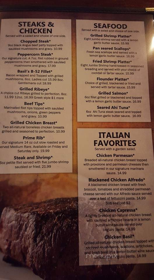 Basil's Grille - Spartanburg, SC menu_pic