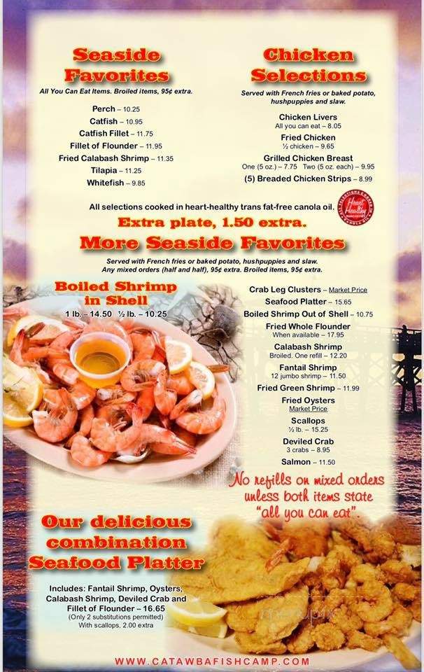 Catawba Fish Camp - Fort Lawn, SC menu_pic