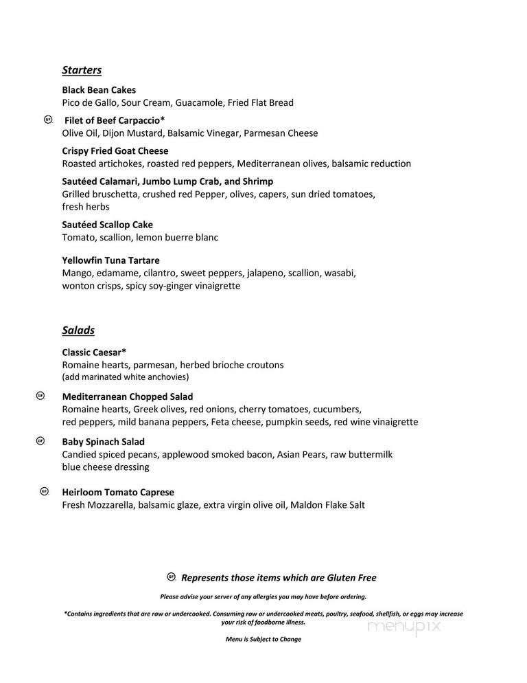 Collectors Cafe & Gallery - Myrtle Beach, SC menu_pic