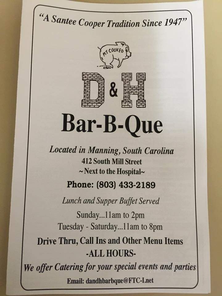 D & H Bar-B-Que - Manning, SC