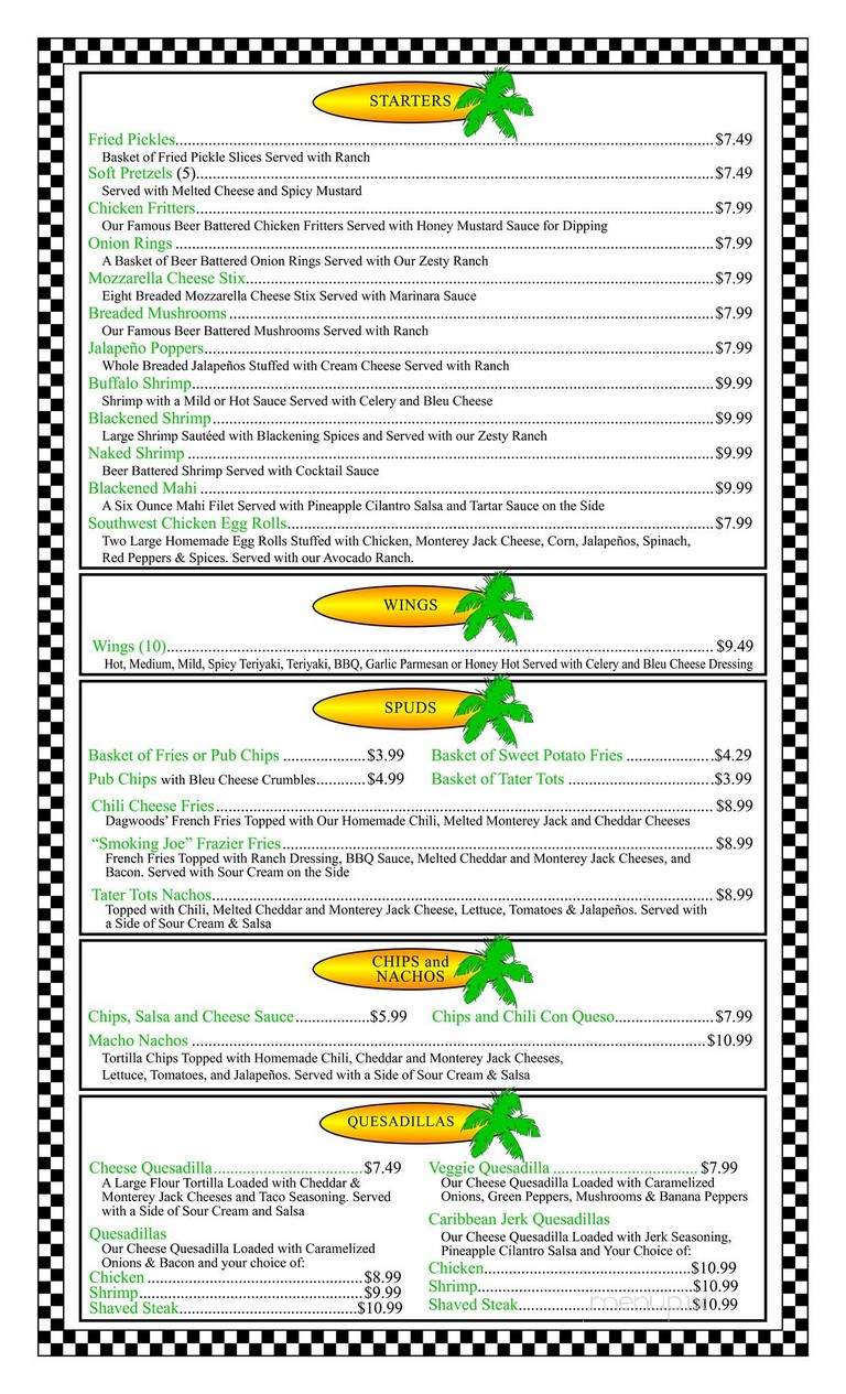 Dagwoods - Myrtle Beach, SC menu_pic
