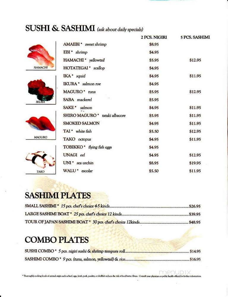 Kobe Japanese Cuisine - Sumter, SC menu_pic