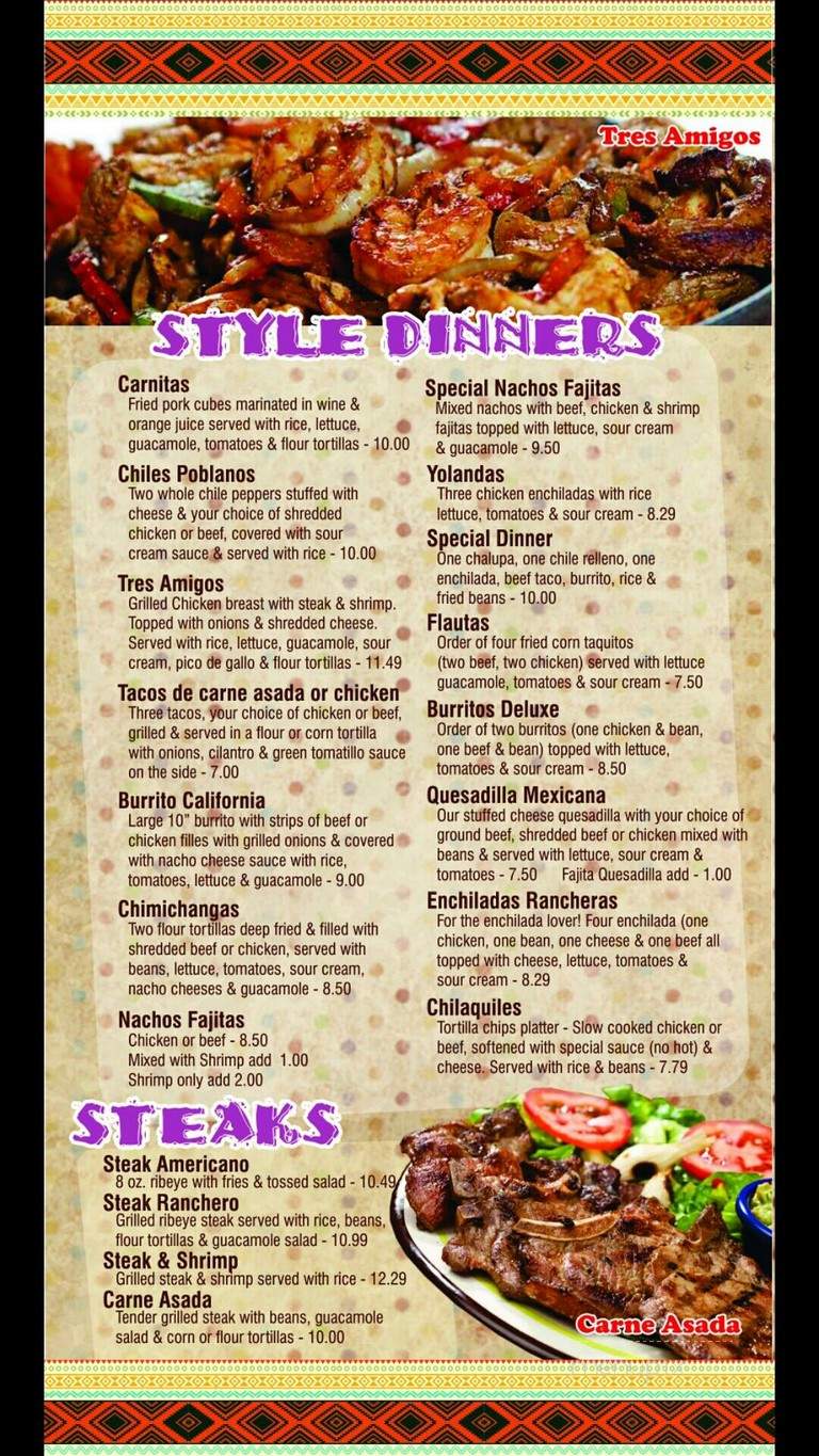 La Fogata Mexican Restaurant - Honea Path, SC menu_pic