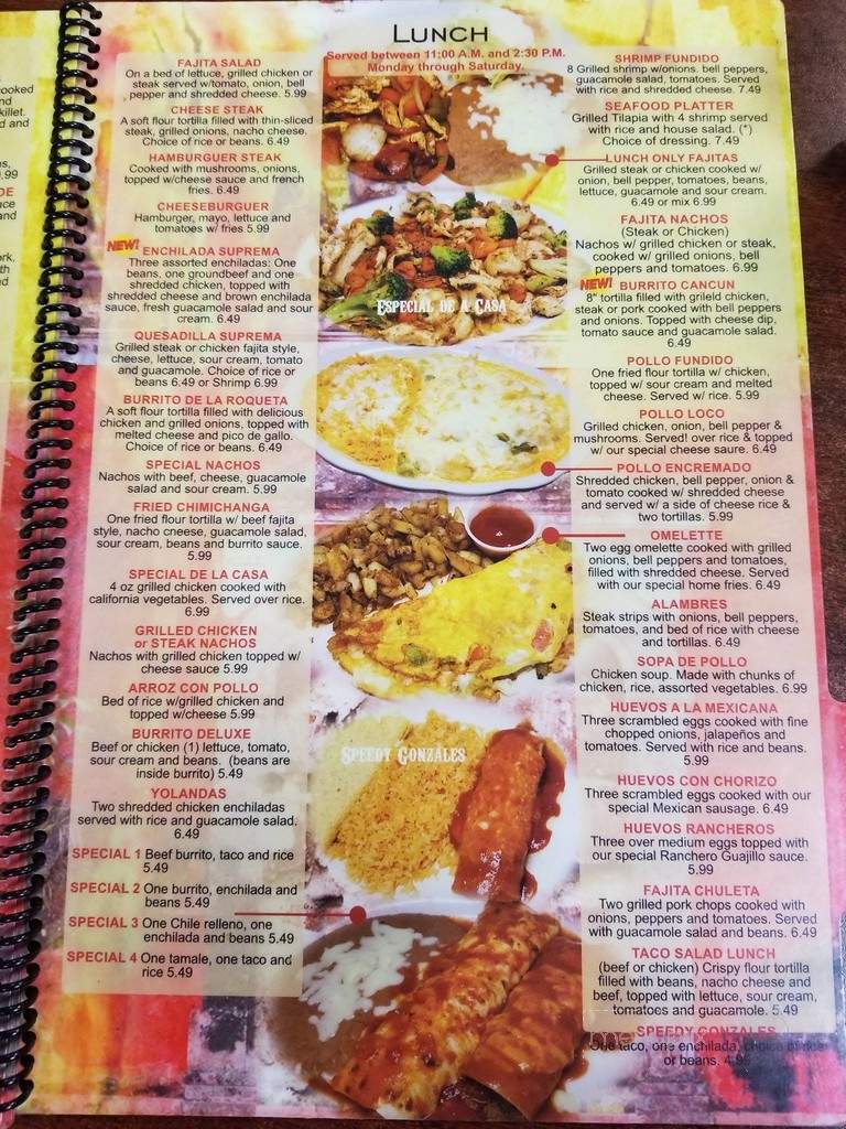 Los Compadreas - Easley, SC menu_pic