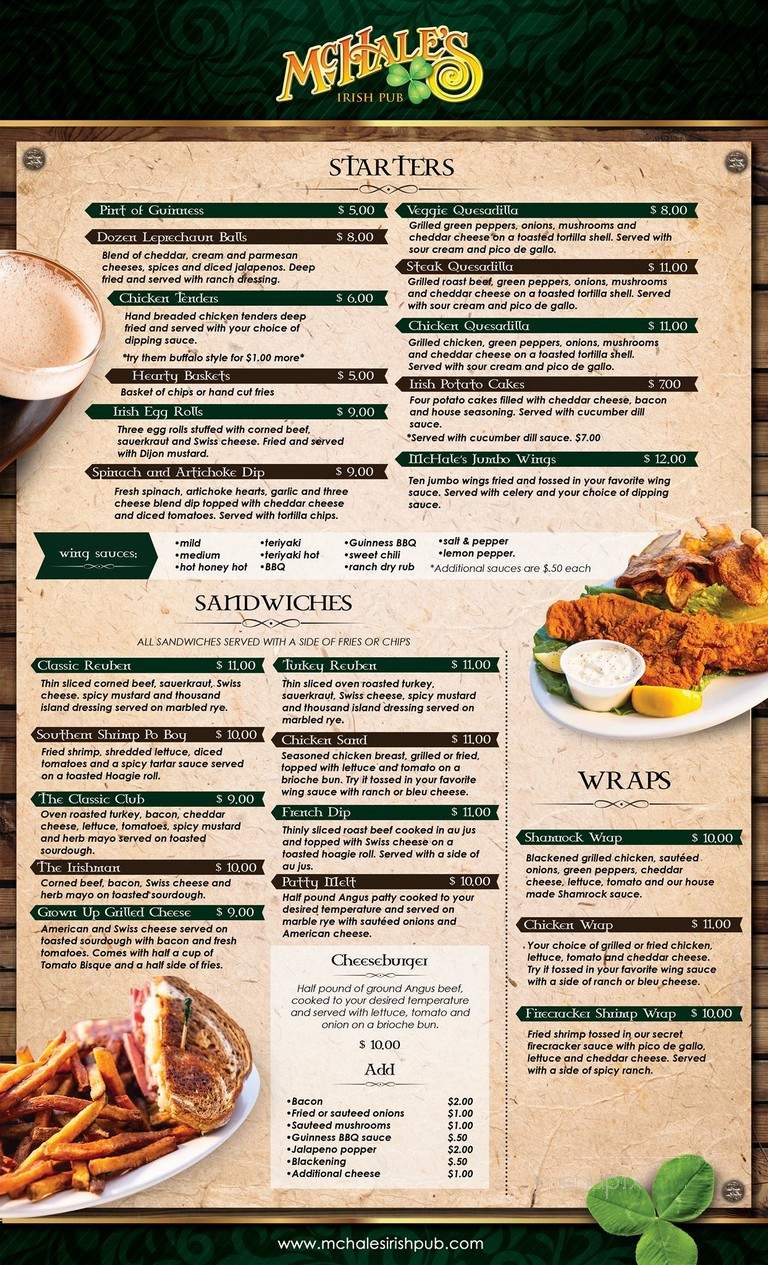 McHale's On Main - Rock Hill, SC menu_pic