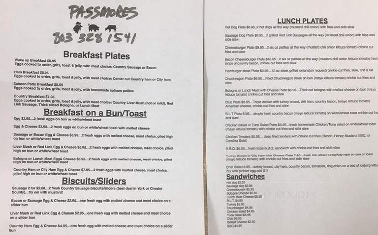 Passmore Grocery - Rock Hill, SC menu_pic