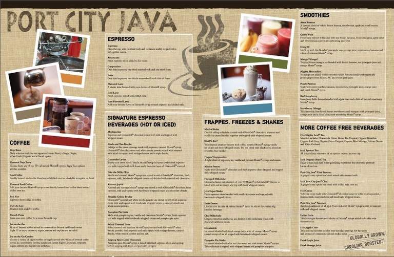Port City Java - Greenville, SC menu_pic