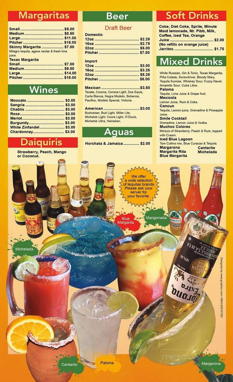 Santa Fe' Mexican Grill - Greenwood, SC menu_pic