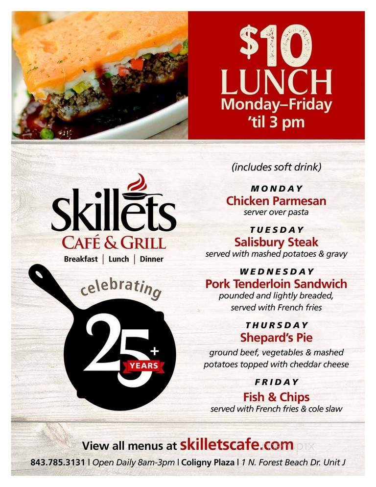 Skillets - Hilton Head Island, SC menu_pic