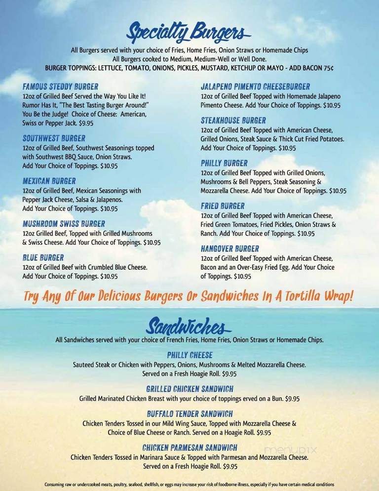 Steddy's - Easley, SC menu_pic